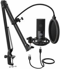 USB Mikrofon Set mit Mikrofonständer USB Mikrofon Kondensator Microphone Kit