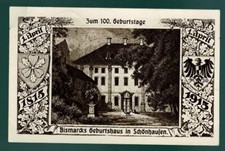 Ansichtskarte Bismarck 100. Geburtstag (Deutschtum im Ausland)