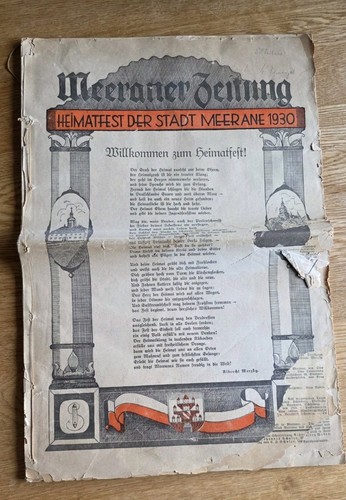 Alte zeitungen meerane - alte,
