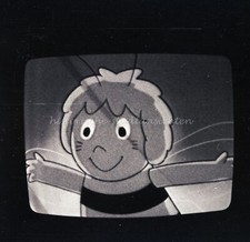 Alter Fernseher mit Bildausschnitt Biene Maja - Zeichentrickfilm - Foto NEGATIV