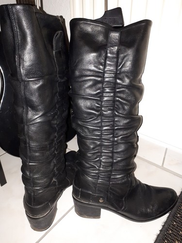 Echtleder slouch stiefel - , 39