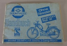 Betriebsanleitung / Handbuch Hercules Mofa Modell 221 MFH mit Sachs 2-Gang Motor