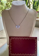 Cartier C-HEART Halskette 18K Weißgold mit Herzanhänger