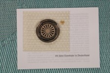 5 DM 150 Jahre Deutsche Eisenbahn 1985 in Originalfolie PP mit Informationskarte