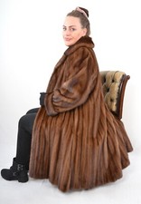 US5337 REAL MINK FUR COAT