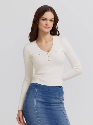 Guess flavie henley sweater - guess,
