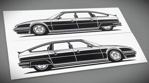 Citroen aufkleber - citroen, cx