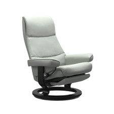 Stressless Relaxsessel View M Leder Paloma 73 Breezy Blue Blau Grau Gestell 
