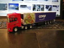 Herpa Eigenbau Per Johansen Heroy Norwegen / Coop Scania CS20 Kühlkoffersattelz.