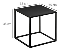 Couchtisch Beistelltisch für Wohnzimmer aus Stahlgestell Schwarz Blech Tisch