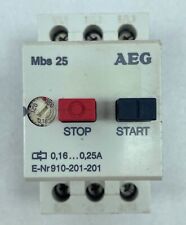 AEG Schutzschalter Motor Mbs 25 Schalter 0,16… 0,25A E-Nr910-201-201 VDE 0660