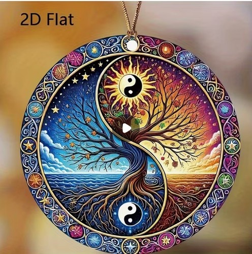 Yinyang lebensbaum deko - yinyang,