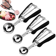 Edelstahl Eisportionierer 3er