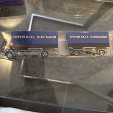 Herpa 1/87 Mercedes Benz Absetzcontainer Zippert & Co Dortmund OVP mit Anhänger