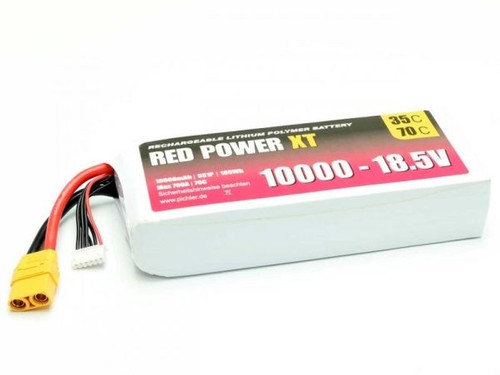 Lipo akku red power - xt, 10000