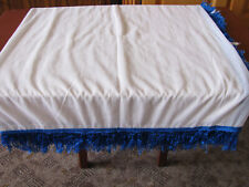 Stores – Gardinen 2-teilig mit blauen Fransen