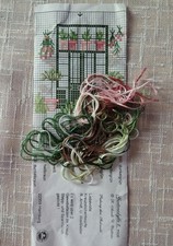 Stickvorlage "Gartenidylle 2 rosa"  Kreuzstich LKE mit Restgarn