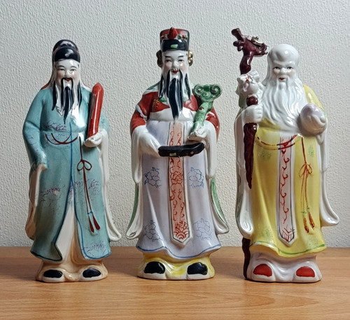 3er set porzellan statuen - set,