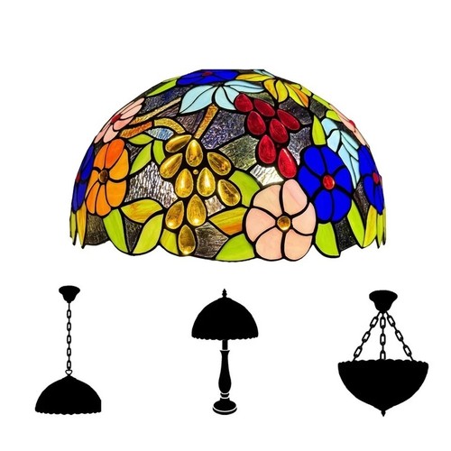 Tiffany multi blumen stil - multi, 16