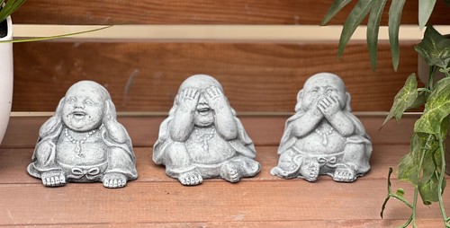 Frostfeste steinfigur 3er set - frostfeste, 3er-set
