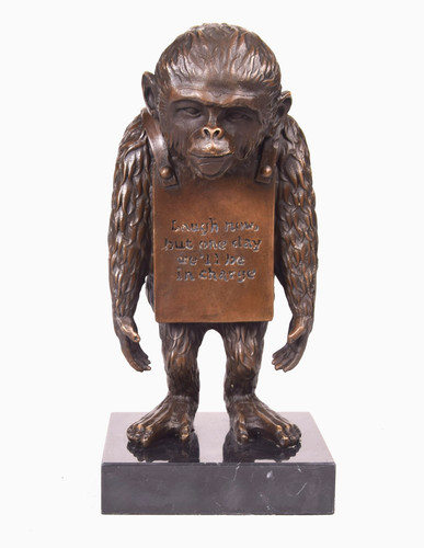 Bronze affe mit - bronze,