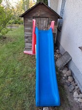 Holzhaus Gartenhaus Spielhaus Kinderhaus Kinderspielhaus + Rutsche