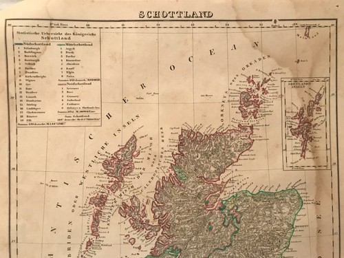 Landkarte schottland glasgow - schottland,,