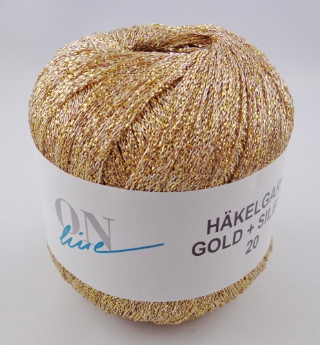 25g online häkelgarn gold - online,