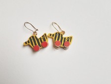 Janosch Holz-Tigerente Ohringe