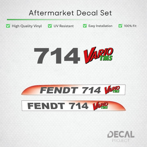 Fendt 714 vario tms decal - tms, kit
