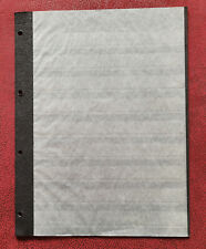 10 Einsteckblätter schwarz A4 beidseitig 9 Streifen  mit Pergamin-Schutzblatt