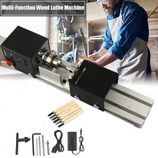 Mini Drehmaschine Drechselbank Perlen Poliermaschine Holz DIY Werkzeug 100W