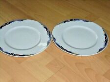 Winterling Röslau 2x Speiseteller flach 26x1,5cm Porzellan weiß Dekor Rand 