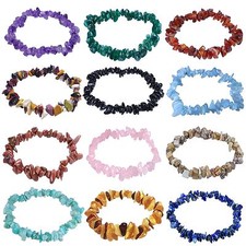 Splitterarmband Edelstein Splitter Armband Steinarmband viele Varianten dehnbar