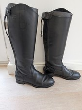 Just Togs Reitstiefel Gr. 38 Schwarz Leder Damen