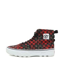 VANS Damen VT Wafflecup Sneaker Rot Schwarz Textil High-Top Sohle Sk8-Hi EU 41
