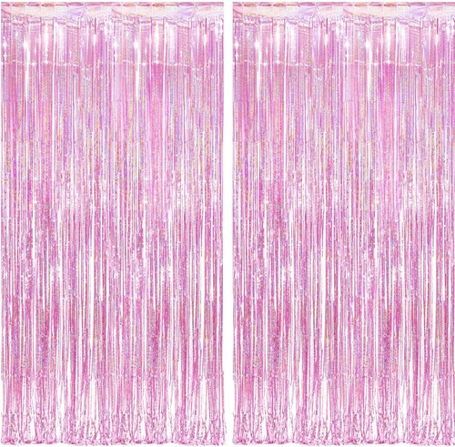 Glitzer vorhang rosa stueck - glitzer,