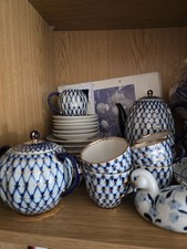 Kaffeeservice Lomonossov KOBALT NETZ 6 Pers.