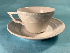 KPM Berlin Kurland Teetasse mit Untertass, weiß; sehr guter Zustand