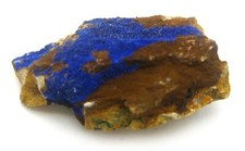 Rohstein Azurit auf Matrix 3 -