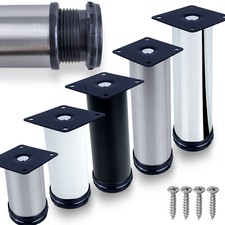 Möbelfuße höhenverstellbar EDELSTAHL Ø50mm Sofafuß Küchenfuß Sockelfüße Bettfüße