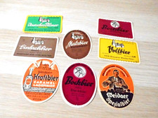 8 DDR-Bieretiketten aus Weida