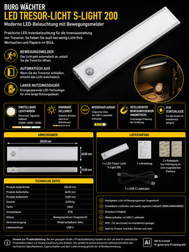 Burg wächter led - wächter, tresor