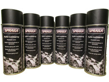 6 Spraydosen schwarz matt Lackspray Sprühdose Spray Sprühlack Autolack 400ml