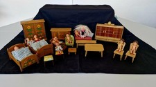 Vintage Puppenhauszubehör - 1970er Jahre - diverse Möbel und Puppen