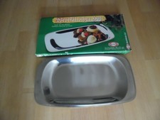 Marke Tischfein Servierplatte 40 x 22 cm Crominal- Edelstahl Rostfrei 18/10