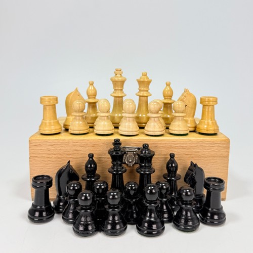Schachfiguren teilig holz - schachfiguren, 32