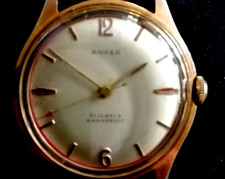 Anker Goldene Herren Uhr 21 Jewels