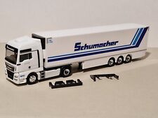 Herpa -- Schumacher Spedition  -- MAN TGX Kühler Koffer Sattelzug Chrom