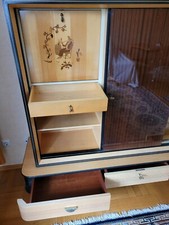 Vitrinenschrank, Highboard,  etwa 50er/60er Jahre